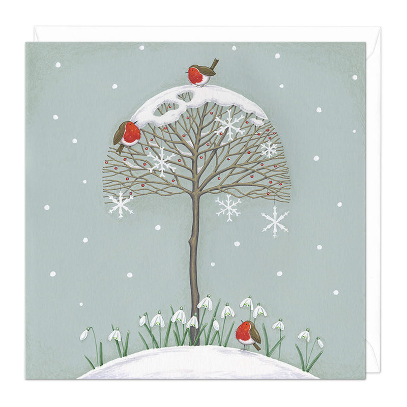 Christmas Card - X3209 - Robin Tree Christmas Card - Robin Tree Christmas Card - Whistlefish