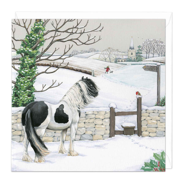 Christmas Card - X3218 - Horse Church Christmas Card - Horse Church Christmas Card - Whistlefish