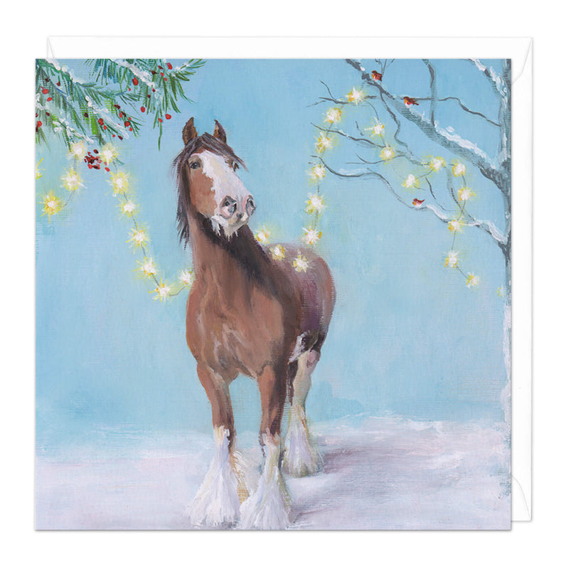 Christmas Card - X3221 - Horse Lights Christmas Card - Horse Lights Christmas Card - Whistlefish