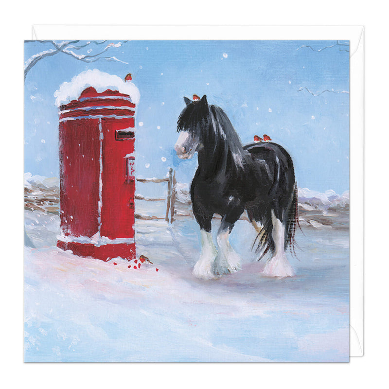 Christmas Card - X3232 - Heavy Horse Letterbox Christmas Card - Heavy Horse Letterbox Christmas Card - Whistlefish