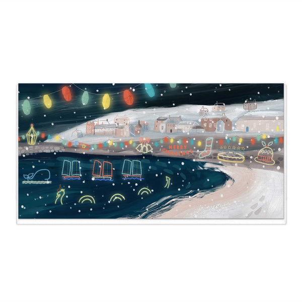 Christmas Card - X3246 - Mousehole Lights Christmas Card - Mousehole Lights Christmas Card - Whistlefish