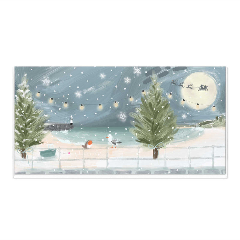 Christmas Card - X3249 - St Ives Snow Christmas Card - St Ives Snow Christmas Card - Whistlefish