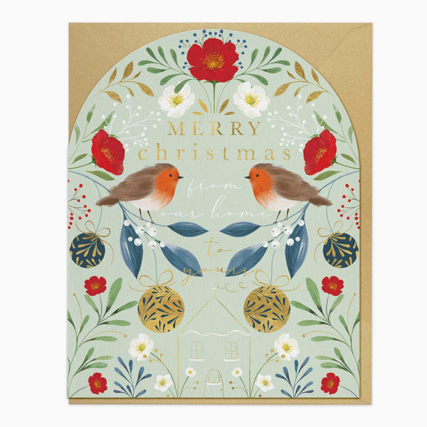 Christmas Card-XA008 - Berry & Robin Christmas Card-Whistlefish