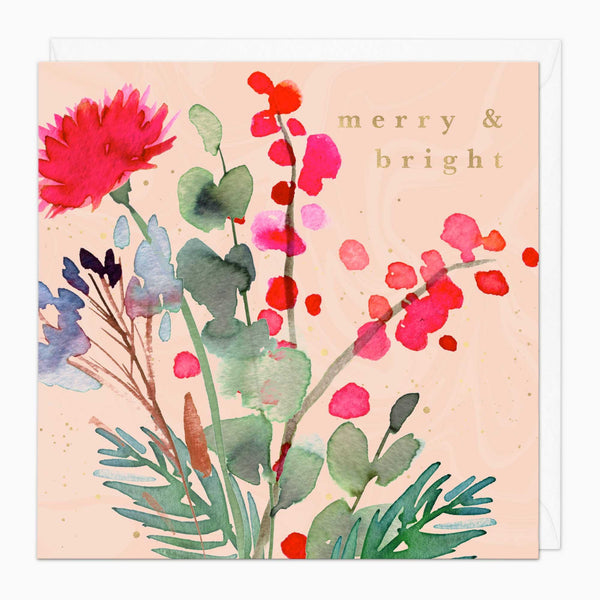 Christmas Card-XA018 - Blush Berries Christmas Card-Whistlefish