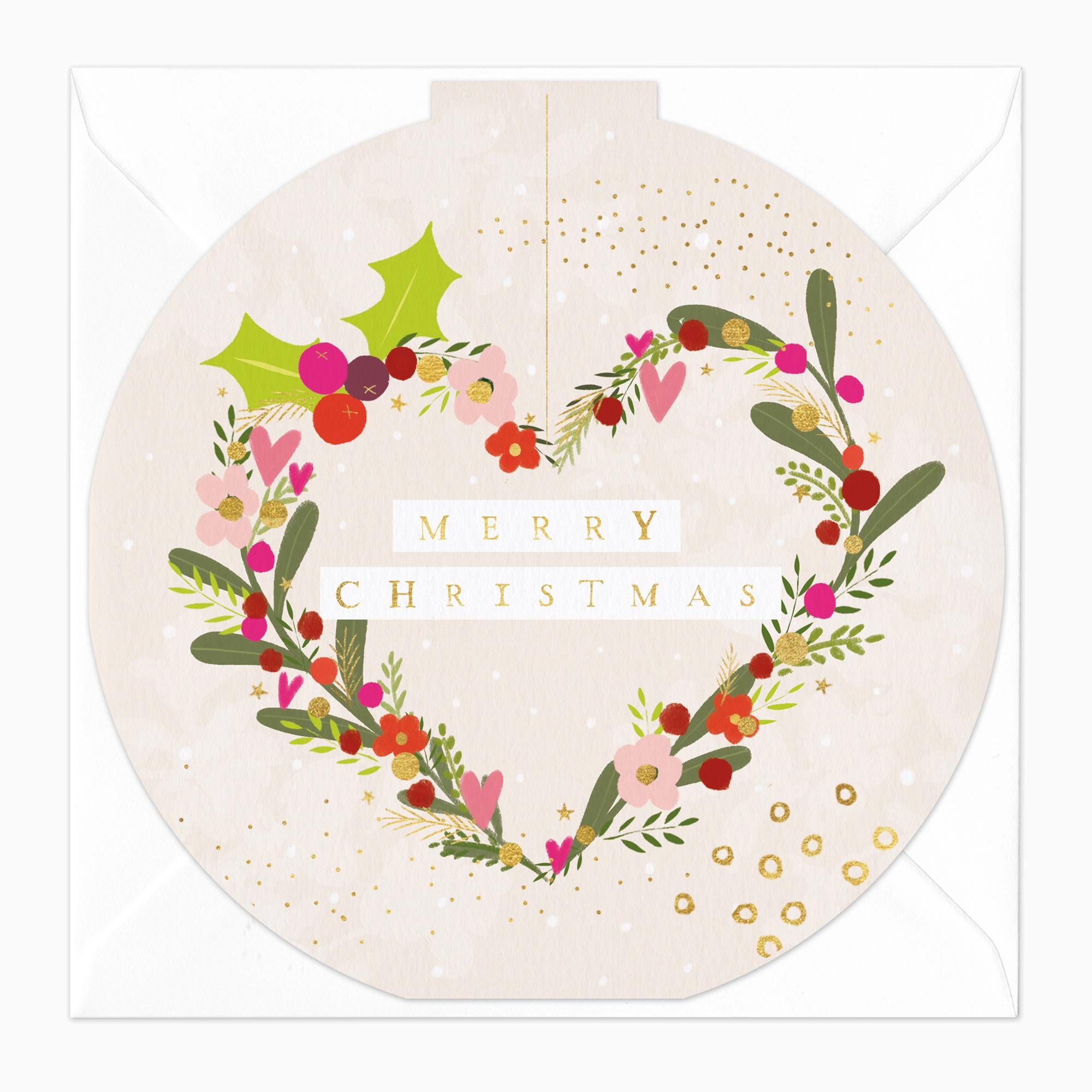 Christmas Card-XA058 - Modern Heart Christmas Card-Whistlefish