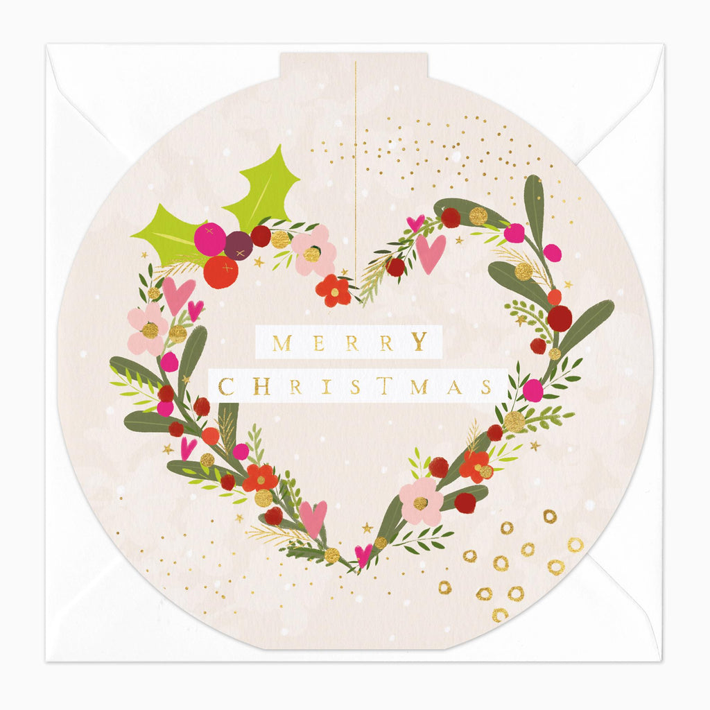Christmas Card-XA058 - Modern Heart Christmas Card-Whistlefish