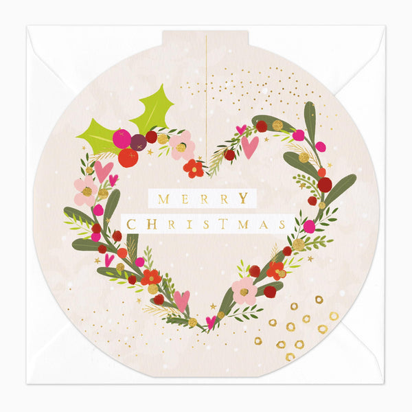 Christmas Card-XA058 - Modern Heart Christmas Card-Whistlefish