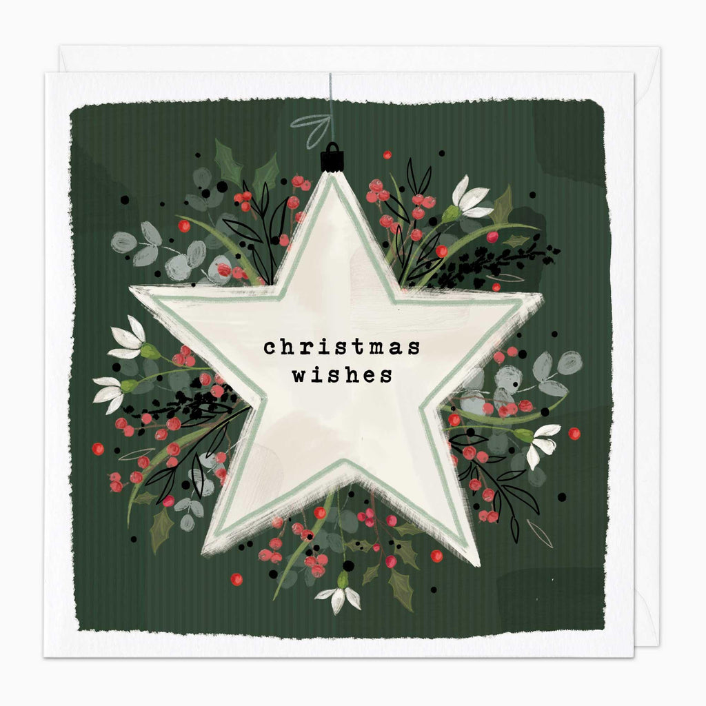 Christmas Card-XA112 - Wisheful Star Christmas Card-Whistlefish