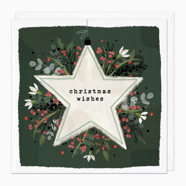 Christmas Card-XA112 - Wisheful Star Christmas Card-Whistlefish