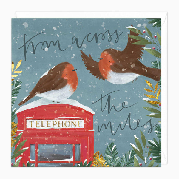 Christmas Card-XA116 - From Across The Miles Christmas Card-Whistlefish