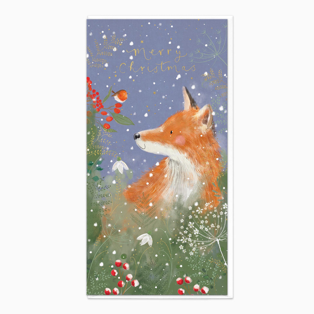 Christmas Card-XA124 - Fox & Robin Christmas Card-Whistlefish