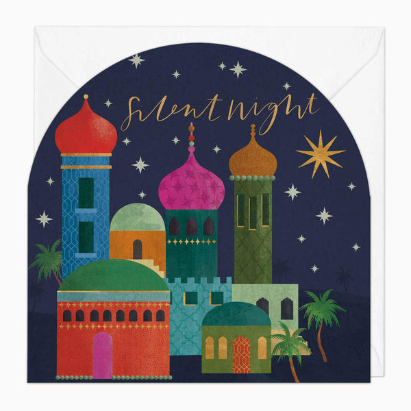 Christmas Card-XA127 - Bright Silent Night Christmas Card-Whistlefish