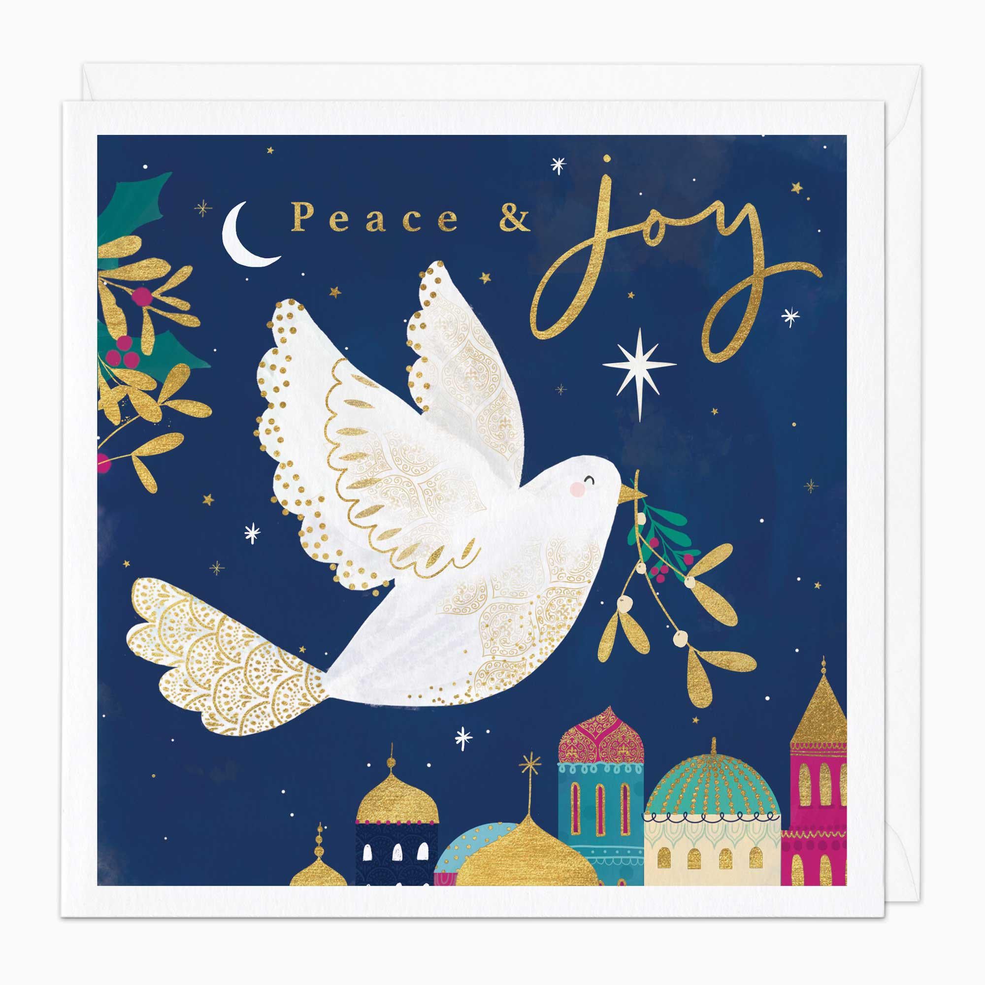 Christmas Card-XA130 - Dove & Mistletoe Christmas Card-Whistlefish