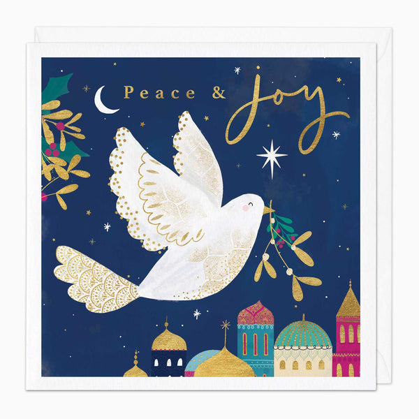 Christmas Card-XA130 - Dove & Mistletoe Christmas Card-Whistlefish