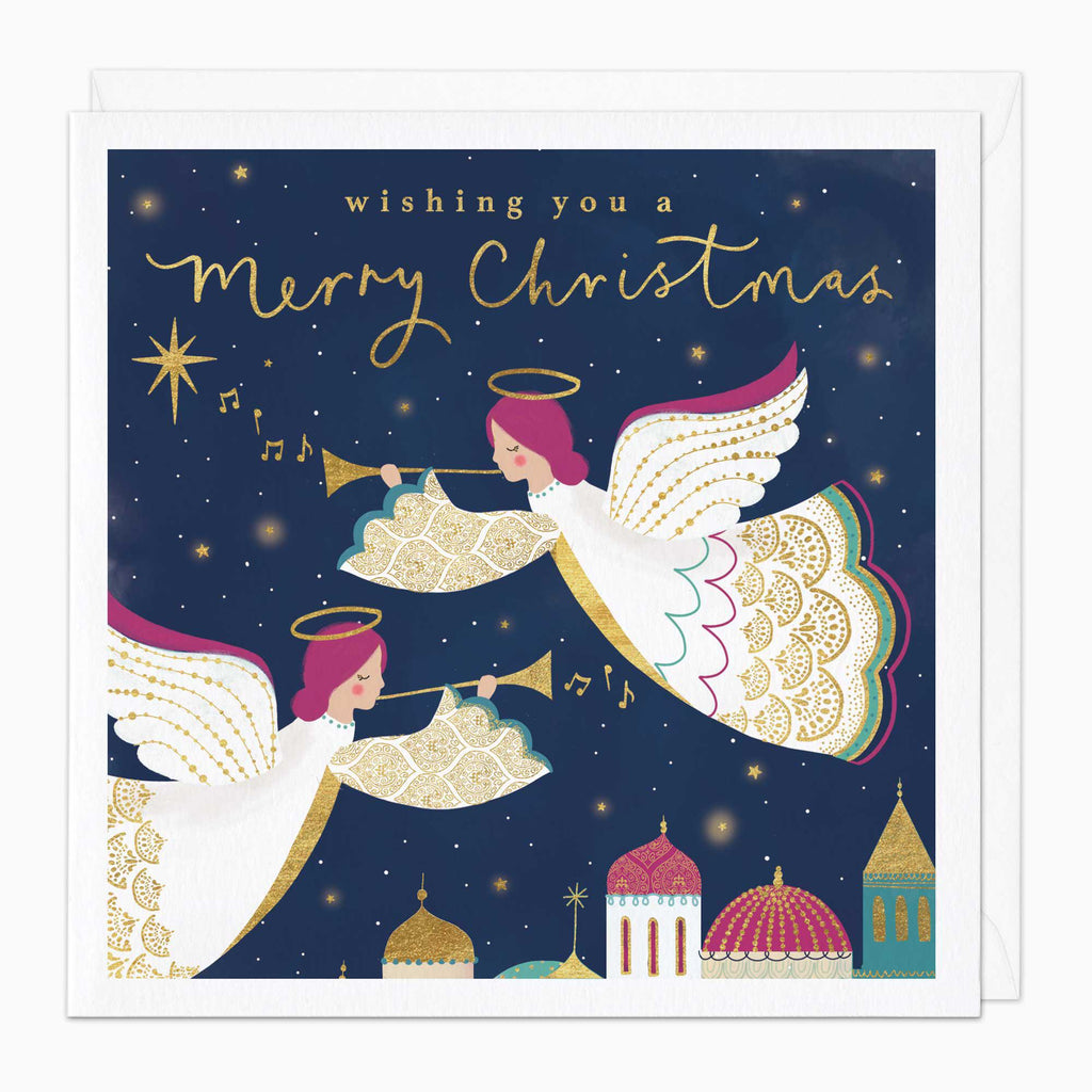 Christmas Card-XA132 - Musical Angels Christmas Card-Whistlefish