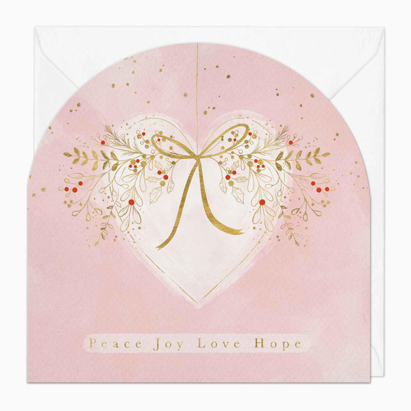 Christmas Card-XA137 - Peace, Joy, Love, Hope Christmas Card-Whistlefish