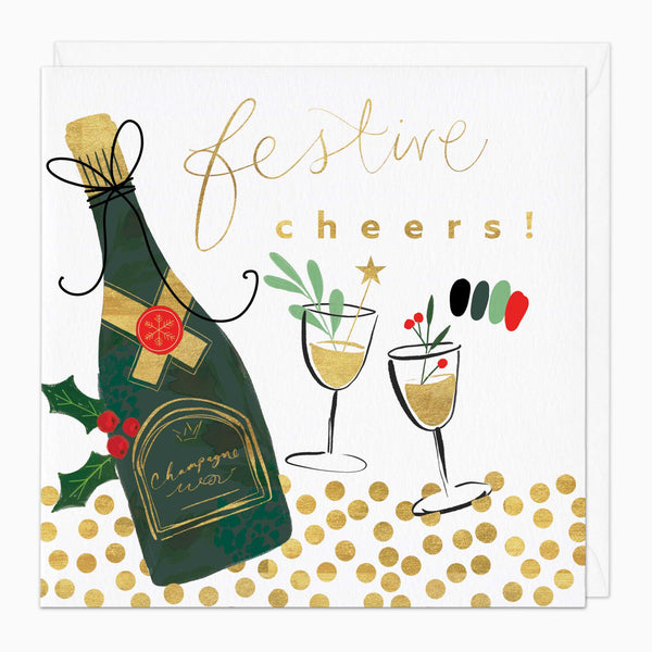Christmas Card-XA151 - Festive Cheers Christmas Card-Whistlefish