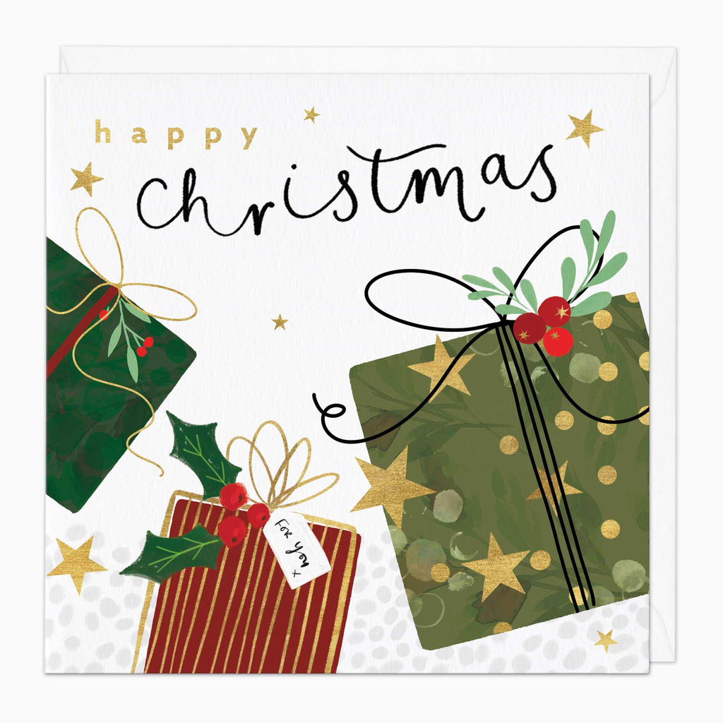 Christmas Card-XA152 - Festive Presents Christmas Card-Whistlefish