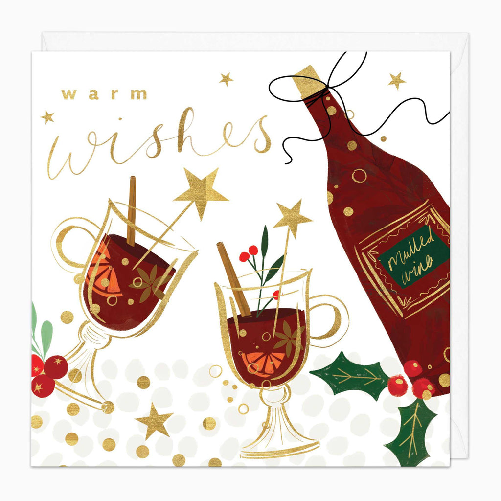 Christmas Card-XA154 - Festive Mulled Wine Christmas Card-Whistlefish