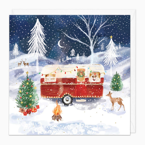 Christmas Card-XA197 - Camping Hideaway Christmas Card-Whistlefish