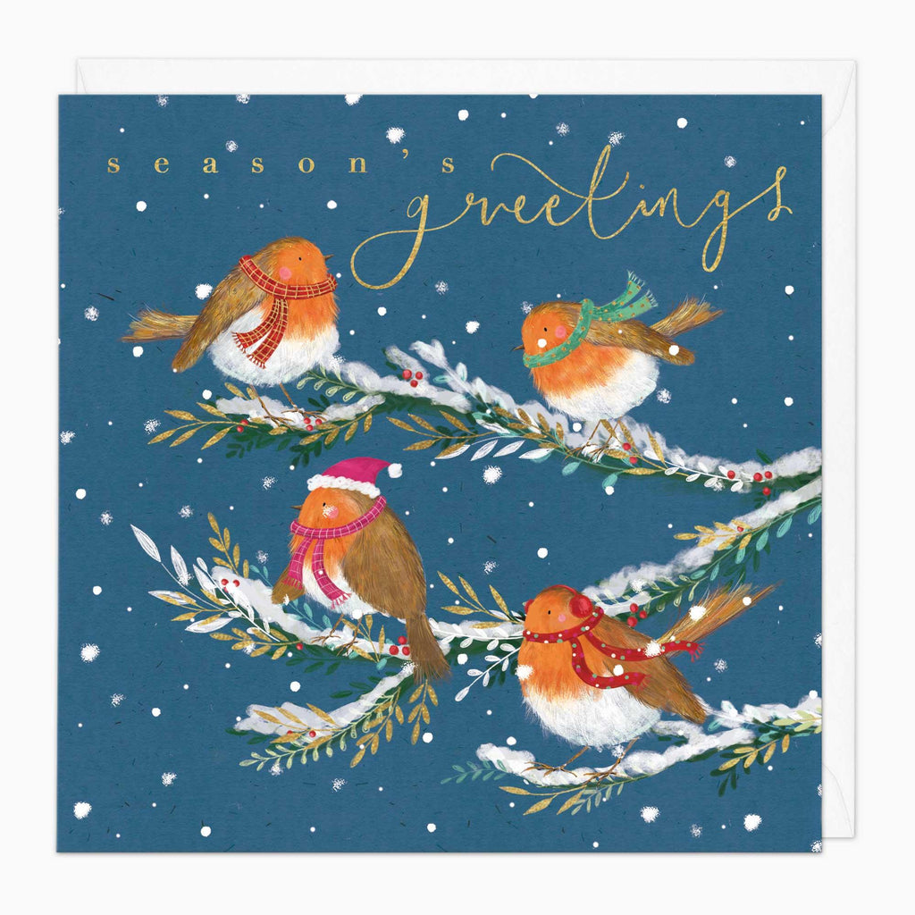 Christmas Card-XA227 - Robin Friends Christmas Card-Whistlefish
