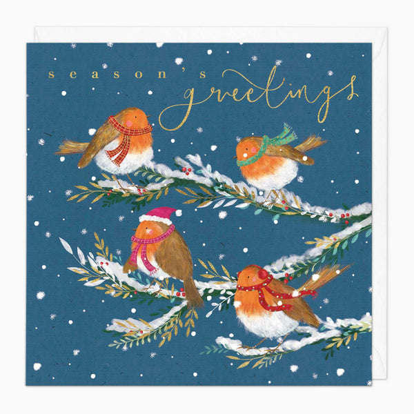 Christmas Card-XA227 - Robin Friends Christmas Card-Whistlefish