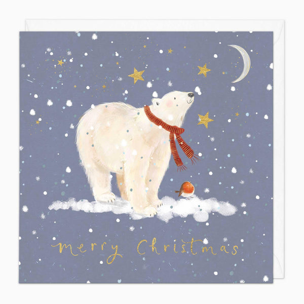 Christmas Card-XA232 - Peter The Polar Bear Christmas Card-Whistlefish
