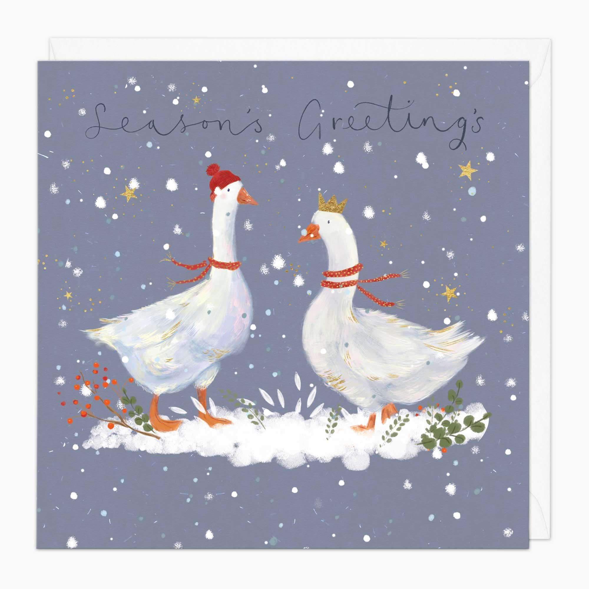 Christmas Card-XA234 - Gary & Graham The Geese Christmas Card-Whistlefish