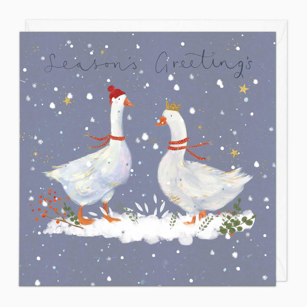Christmas Card-XA234 - Gary & Graham The Geese Christmas Card-Whistlefish