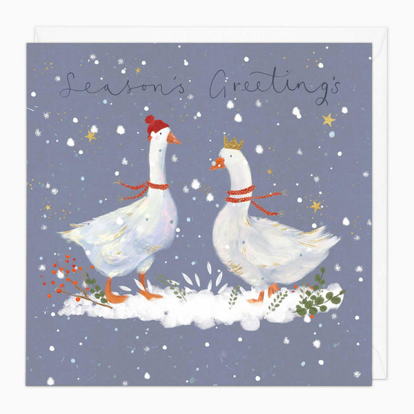 Christmas Card-XA234 - Gary & Graham The Geese Christmas Card-Whistlefish