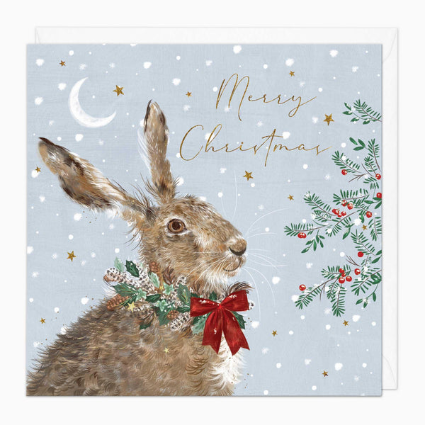 Christmas Card-XA238 - Hare Christmas Card-Whistlefish