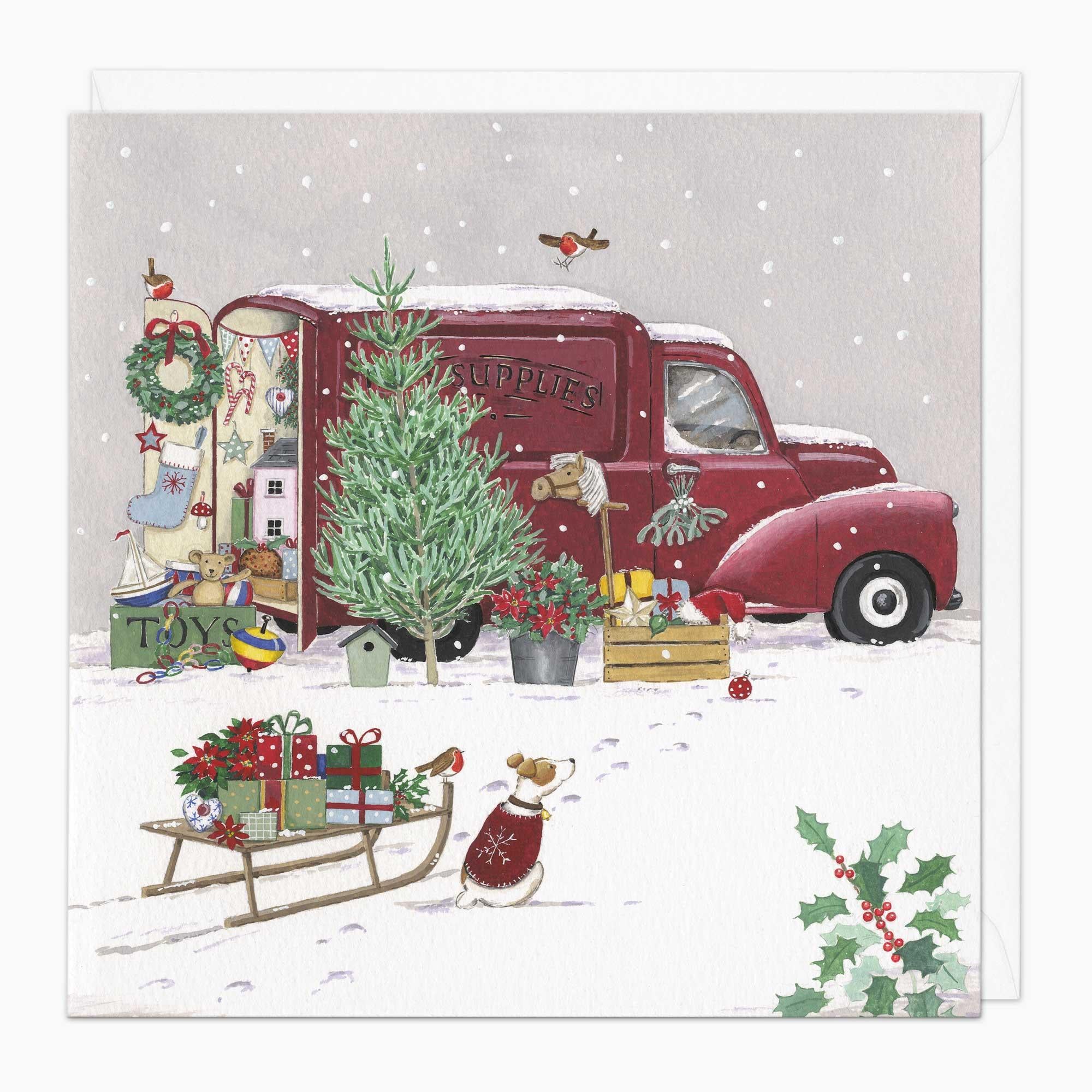 Christmas Card-XA253 - Festive Delivery Christmas Card-Whistlefish