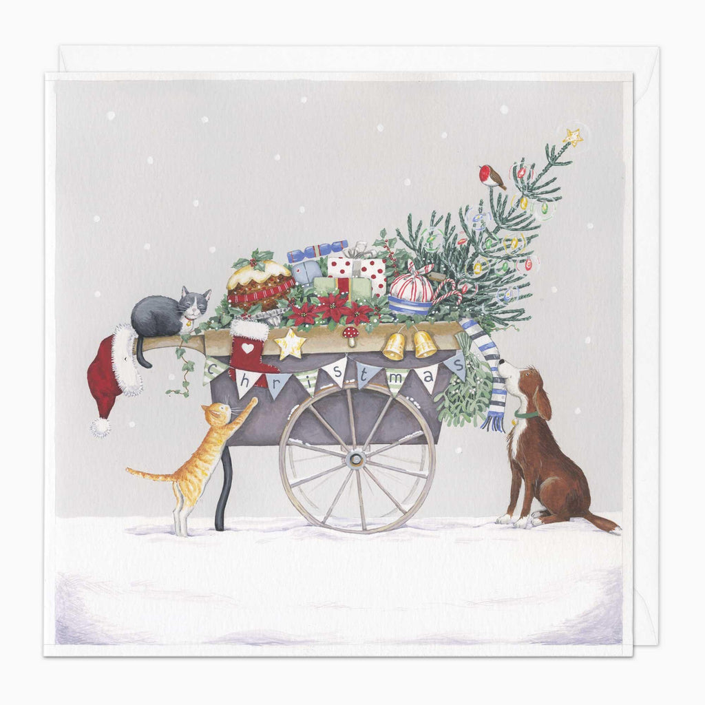Christmas Card-XA255 - Trolly Of Treats Christmas Card-Whistlefish