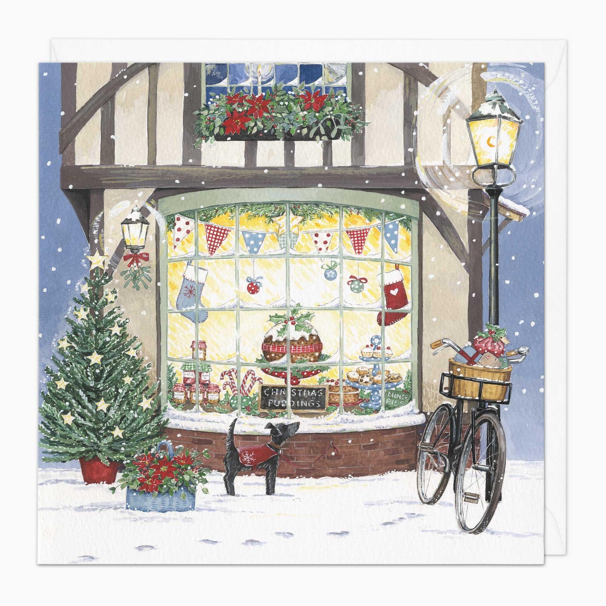 Christmas Card-XA257 - Festive Window Christmas Card-Whistlefish