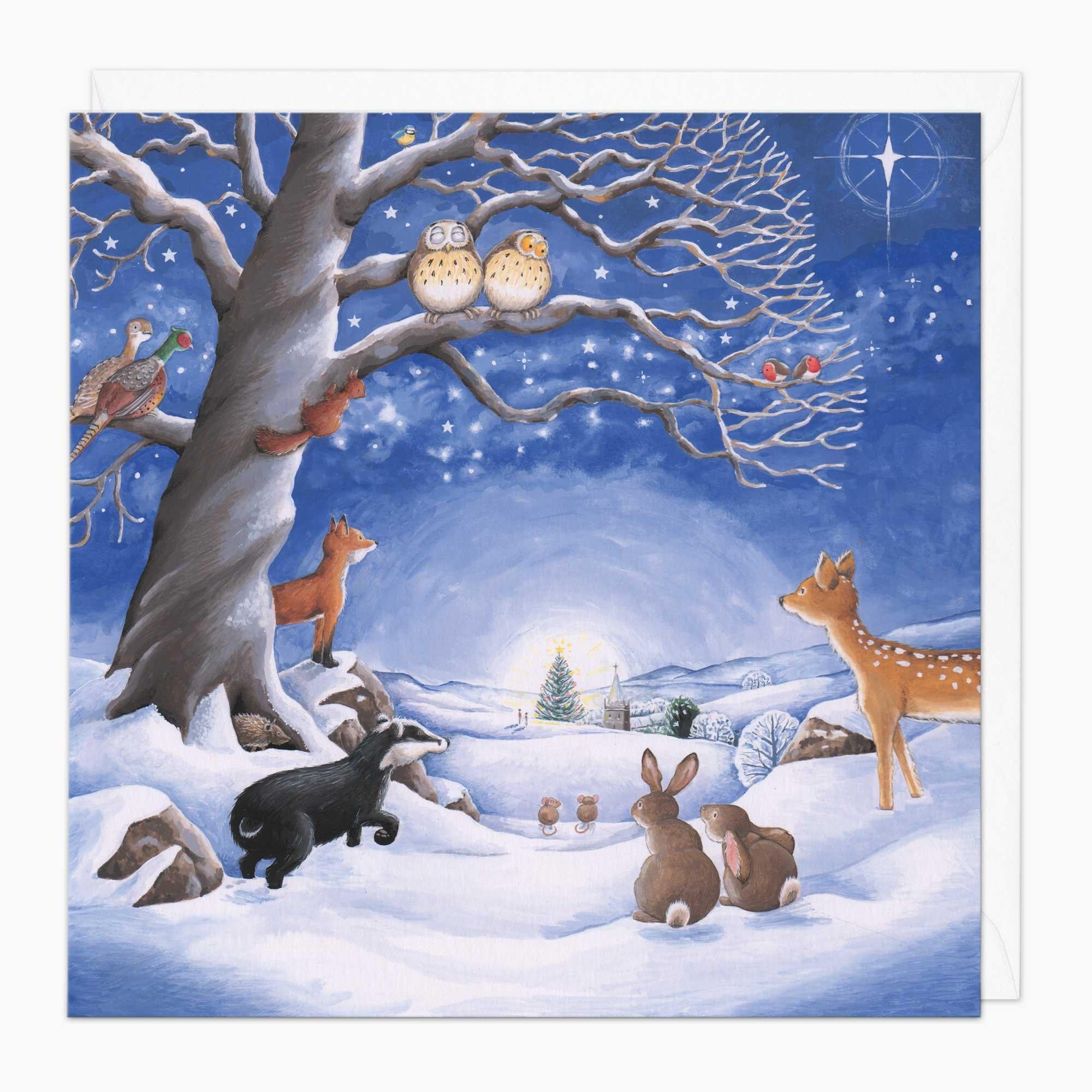 Christmas Card-XA258 - Woodland Christmas Card-Whistlefish