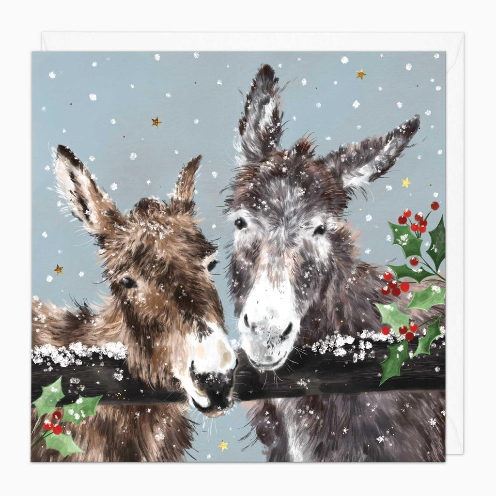 Christmas Card-XA266 - Donkey Friends Christmas Card-Whistlefish