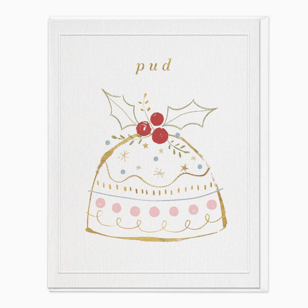 Christmas Card-XA280 - Delicate Pudding Christmas Card-Whistlefish