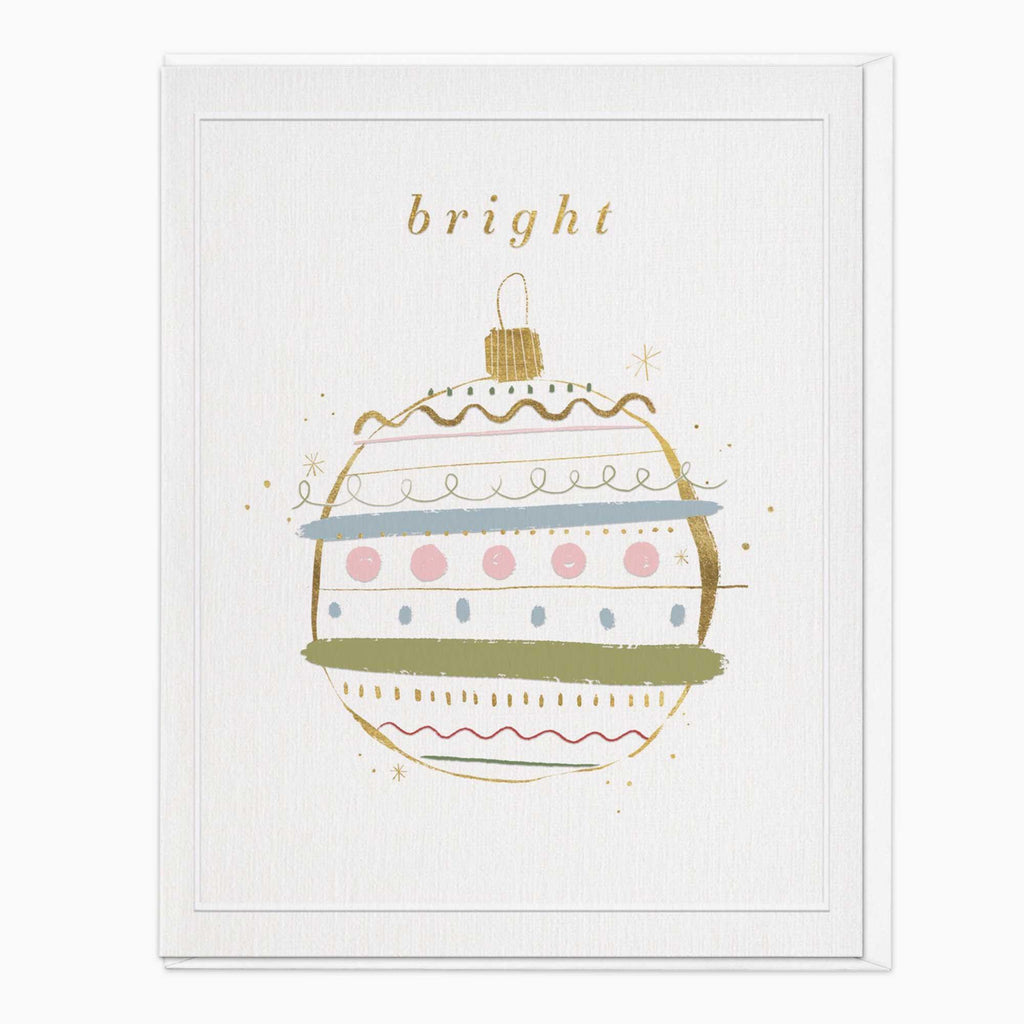 Christmas Card-XA282 - Delicate Bauble Christmas Card-Whistlefish