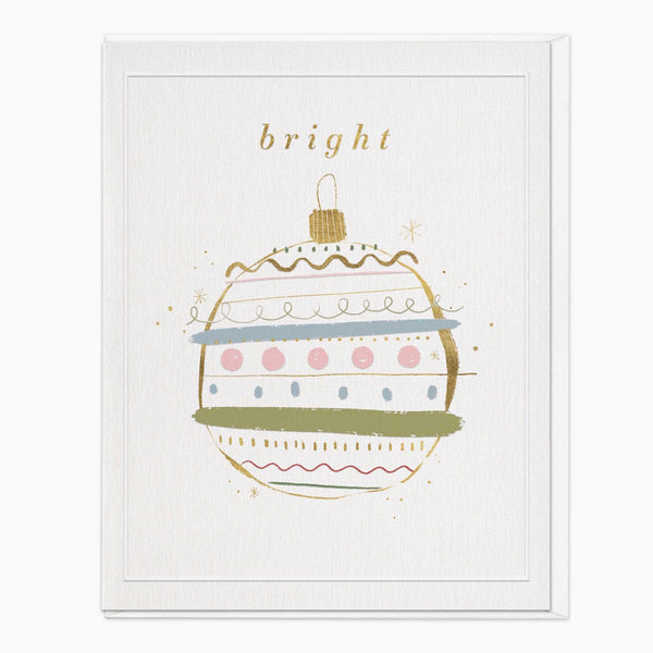 Christmas Card-XA282 - Delicate Bauble Christmas Card-Whistlefish