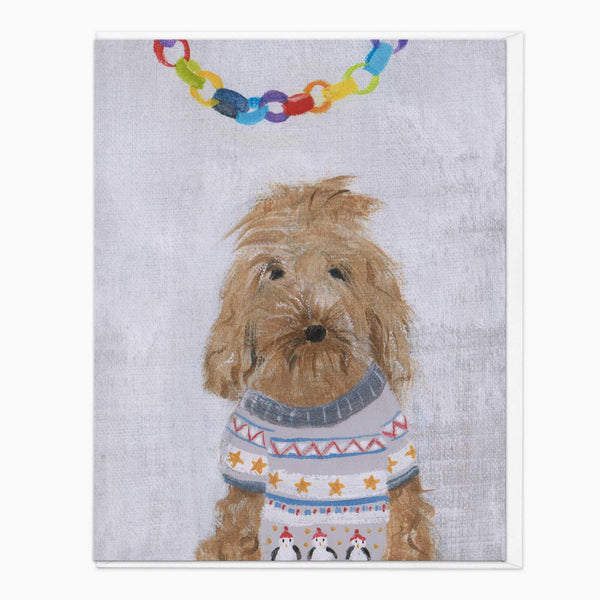 Christmas Card-XA287 - Paper Garland Christmas Card-Hannah Cole