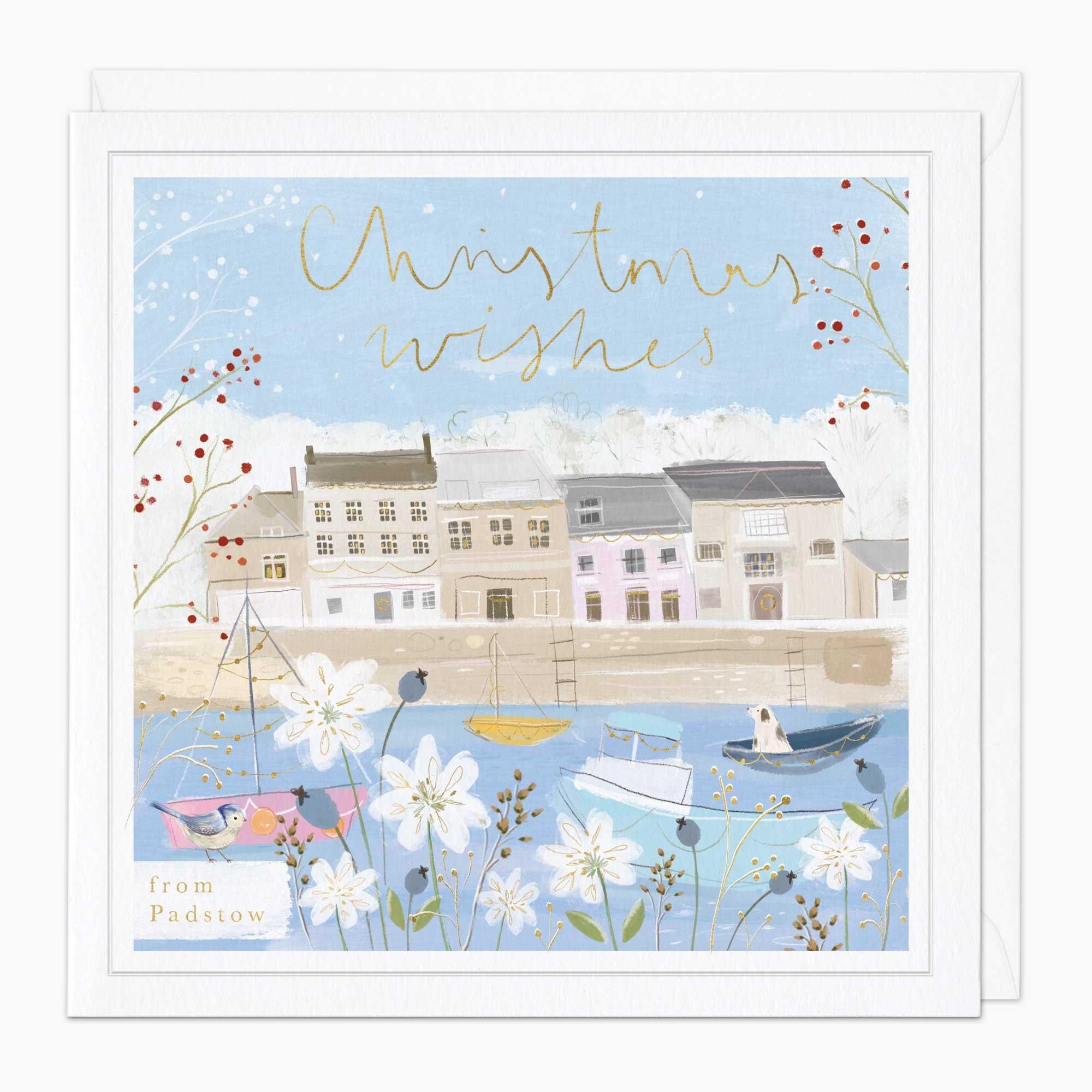 Christmas Card-XA297 - Padstow Harbour Christmas Card-Whistlefish