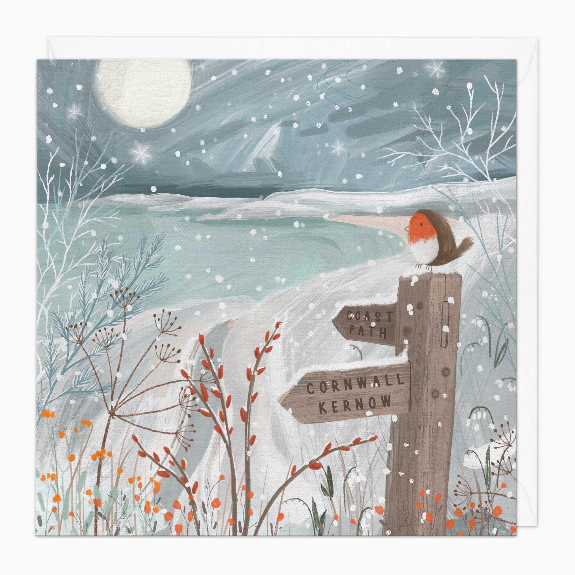 Christmas Card-XA305 - Kernow Coast Path Christmas Card-Whistlefish