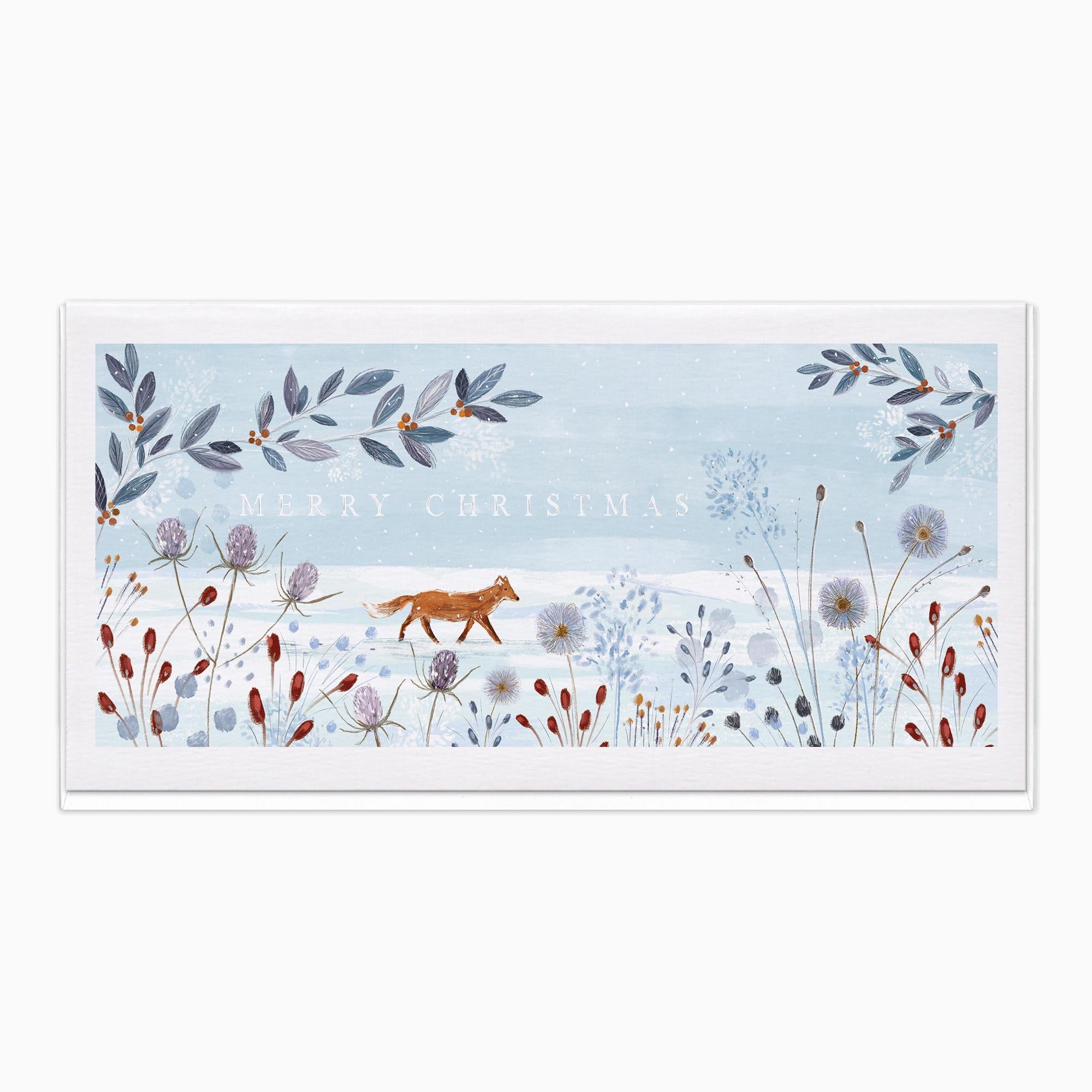 Christmas Card-XA307 - Snowy Fox Christmas Card-Whistlefish