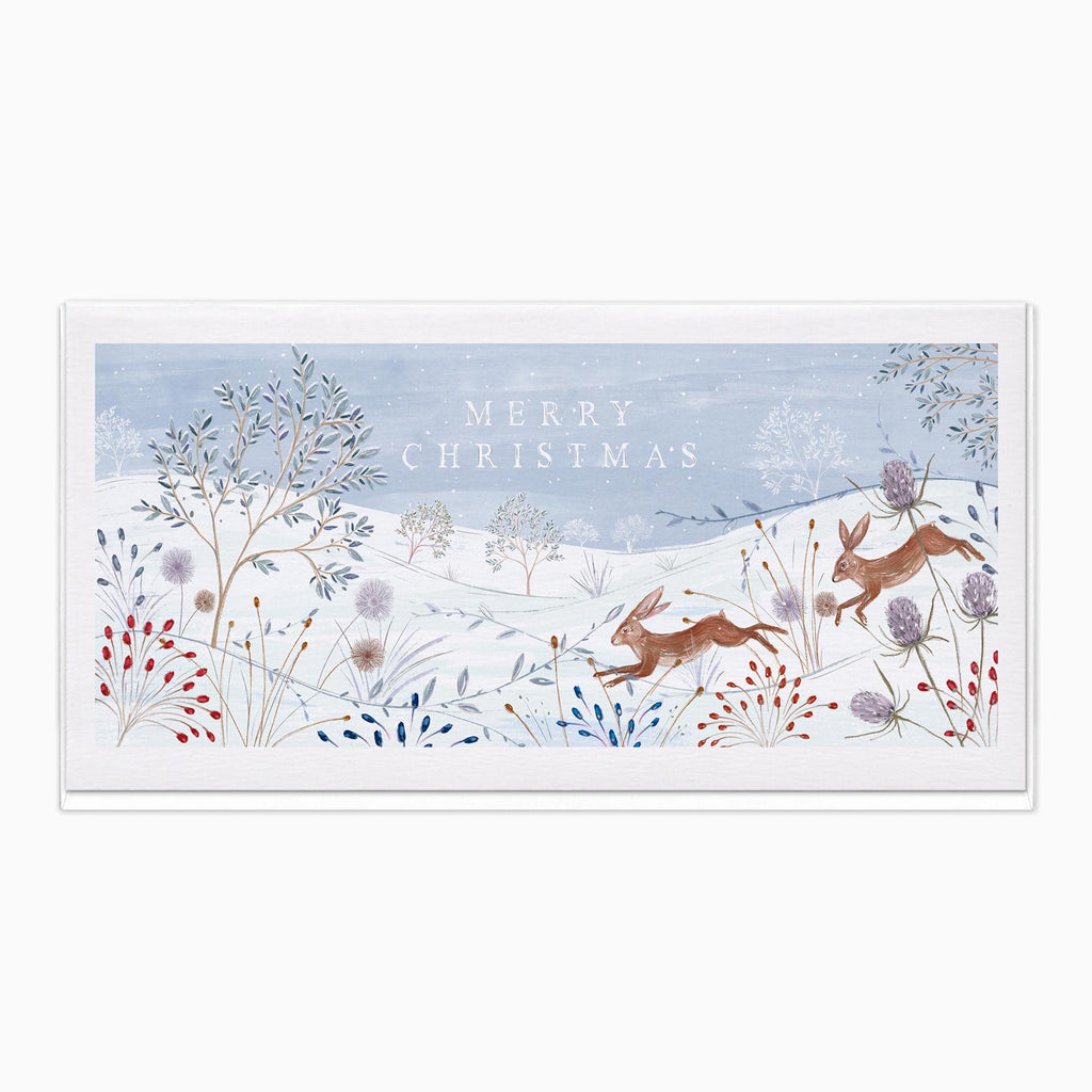 Christmas Card-XA309 - Snowy Hare Christmas Card-Whistlefish