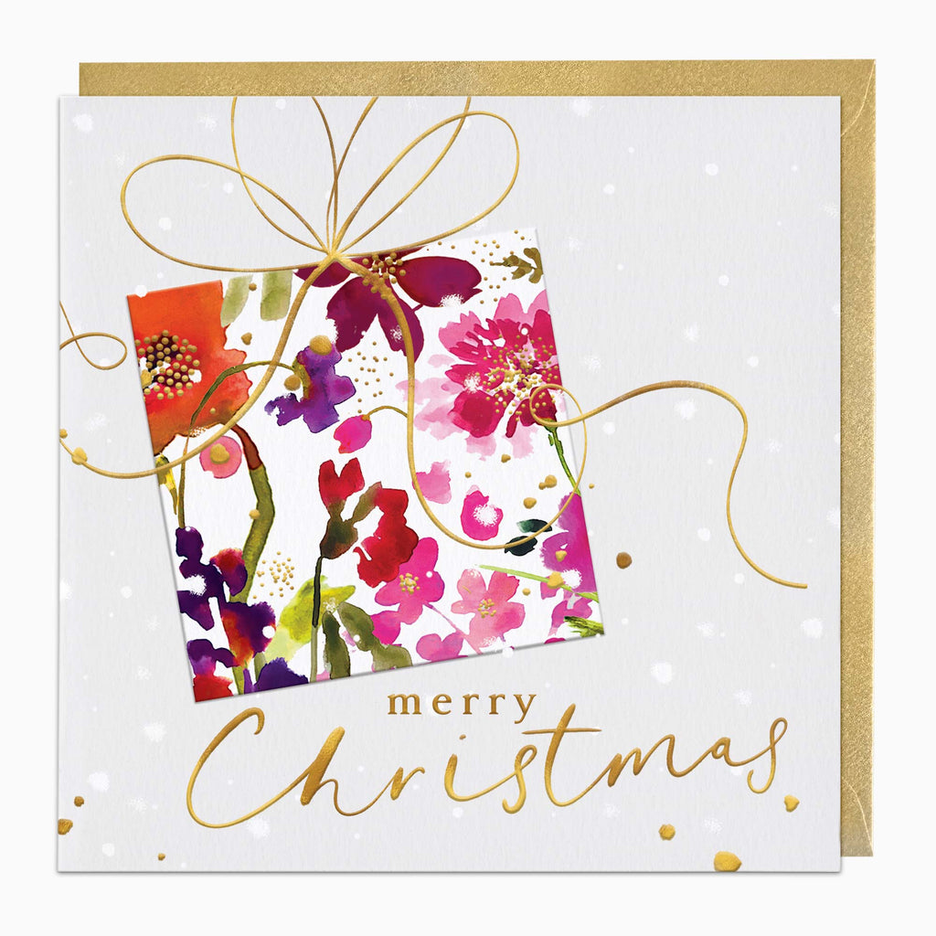 Christmas Card-XA332 - Golden Gift Christmas Card-Whistlefish
