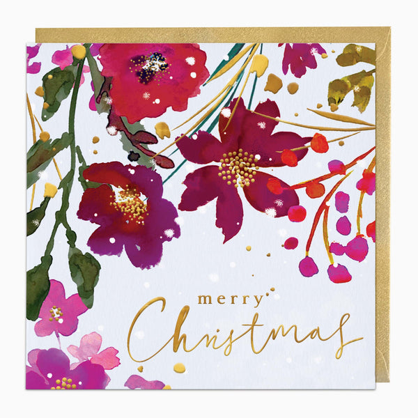 Christmas Card-XA334 - Crimson Cascade Christmas Card-Whistlefish