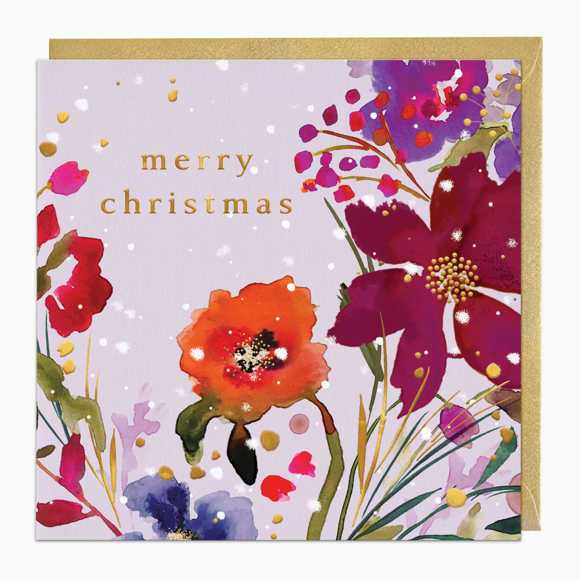 Christmas Card-XA335 - Frosted Poppy Christmas Card-Whistlefish