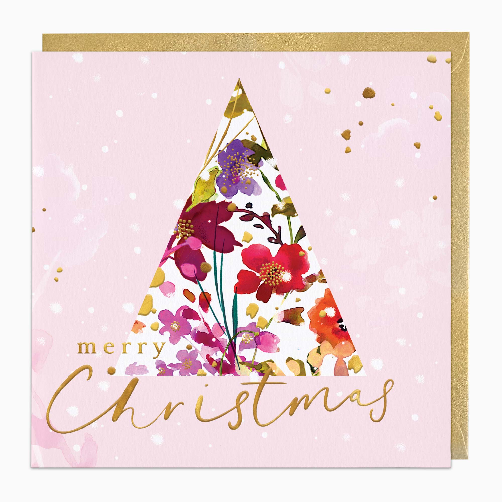 Christmas Card-XA336 - Floral Tree Christmas Card-Whistlefish