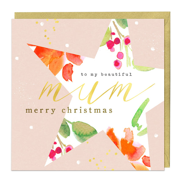 Christmas Card - Z001 - To My Beautiful Mum Christmas Card - To My Beautiful Mum Christmas Card - Whistlefish