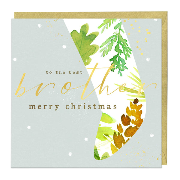 Christmas Card - Z007 - To The Best Brother Christmas Card - To The Best Brother Christmas Card - Whistlefish